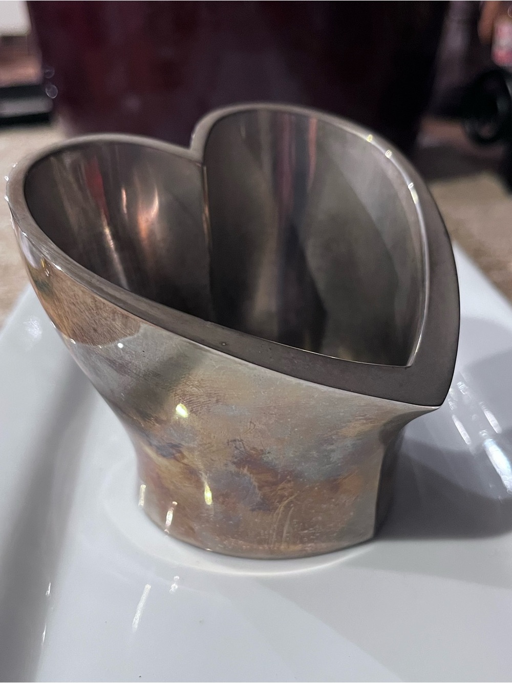 Vintage Heart-Shaped Art Sculpture International Silver Company